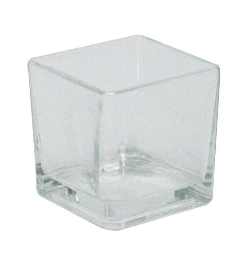 Glaswürfel 9,5 x 9,5 cm - Gefäß für Kerzensand groß