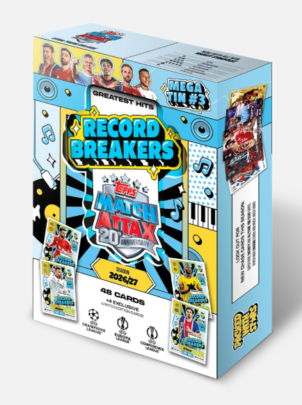 Topps UEFA Club Competitions Match Attax 2026/27 - Mega Tin - 3 Designs