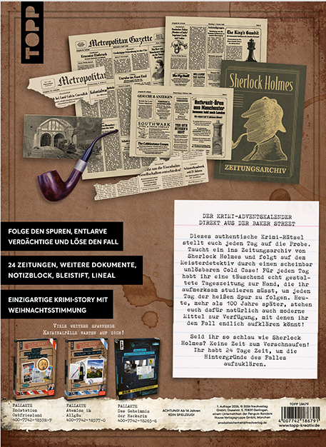 Topp: Crime Files - Sherlocks Zeitungsarchiv - Adventskalender