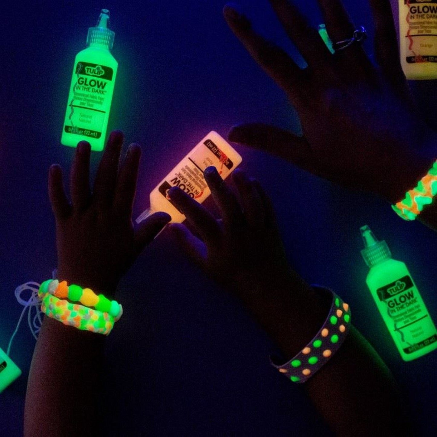 Tulip: 3D Textilfarbe 10er Set glow-in-the-dark