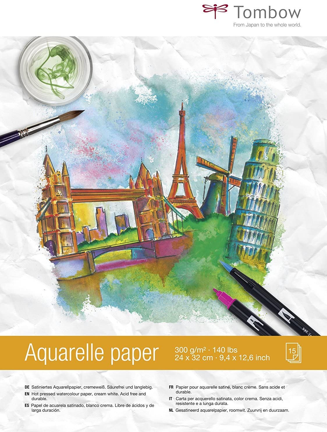 Tombow: Aquarellpapier-Block