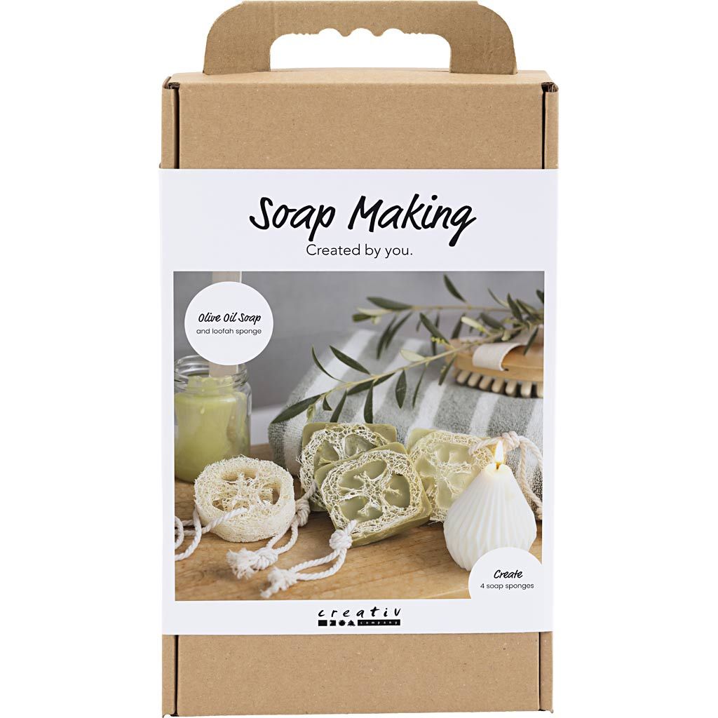 Bastelset: Seifenherstellung mit Loofah olivgrün