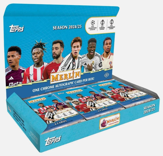 2024-25 Topps Chrome Merlin UEFA Club Competition - Hobby Box