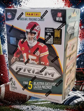 Holzwurm Creativ 2025 Panini Prizm NFL Football Blaster Box mit 24 Sammelkarten und exklusiven Lazer Prizms