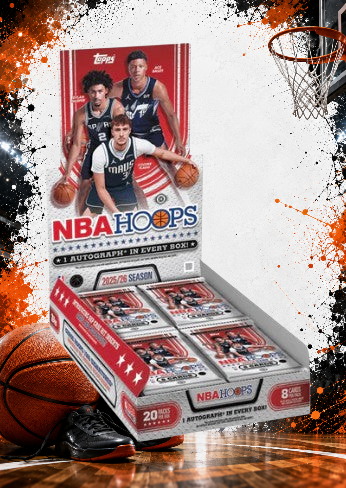 Holzwurm Creativ 2025-26 Topps NBA Hoops Hobby Box mit 20 Packungen und garantiertem Autogramm pro Box