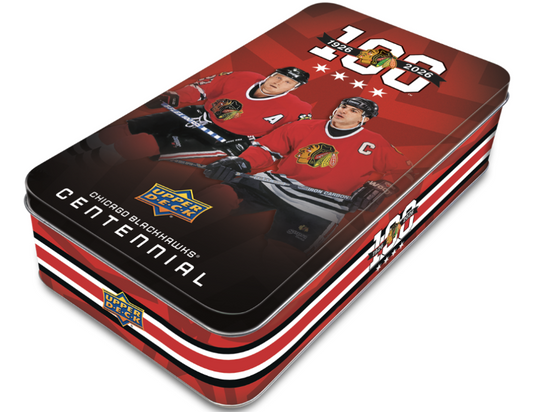 2025-26 Upper Deck NHL Chicago Blackhawks Centennial Tin - Hobby Box