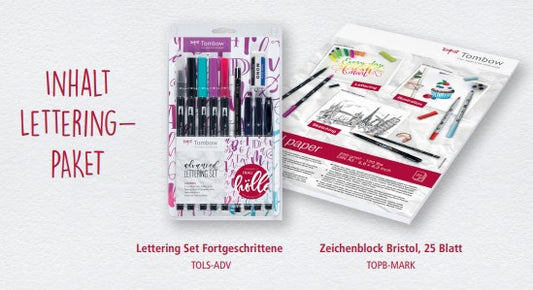 Tombow: Lettering Bundle Stifte-Set und Bristolblock