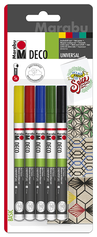 Marabu: Deco-Painter 5er-Set basic