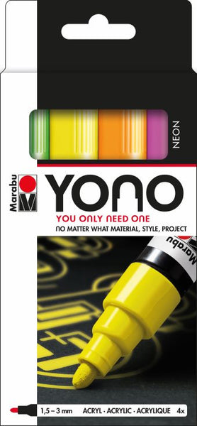 Marabu: YONO Marker Set neon - 4-teilig