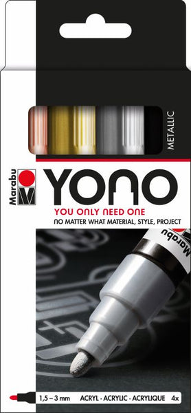 Marabu: YONO Marker Set metallic - 4-teilig