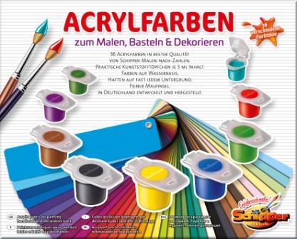 Schipper: 36 Acrylfarben