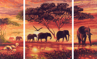 Schipper: Elefanten-Karawane - Triptychon
