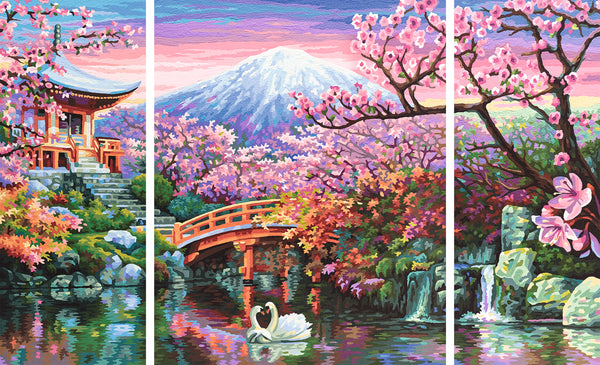 Schipper: Kirschblüte in Japan - Triptychon