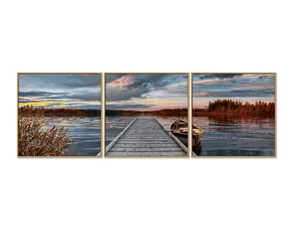 Schipper: Sonnenaufgang am See - Triptychon