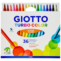 Giotto: Turbo Color Filzstifte - Set mit 36 Farben